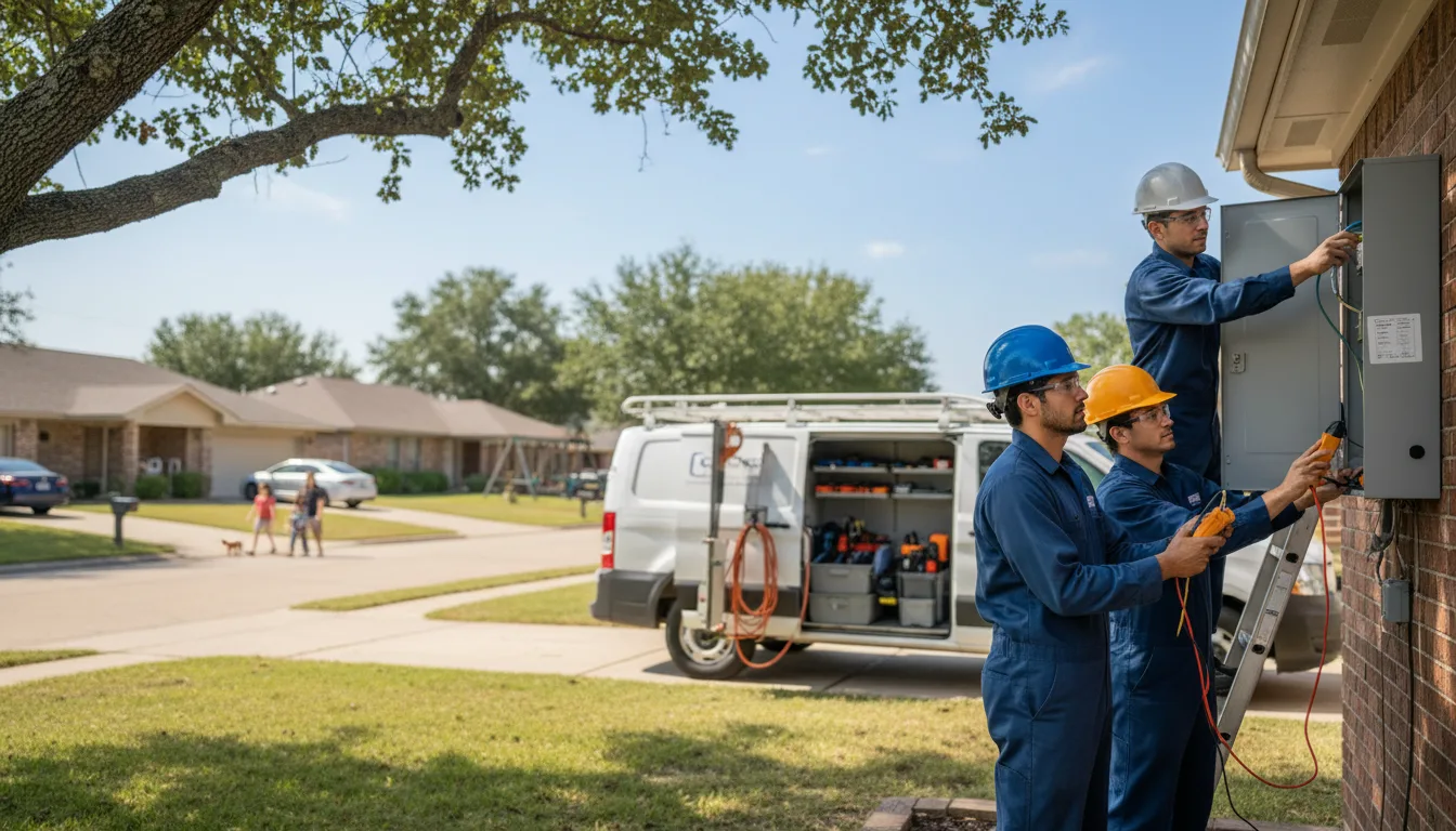 Certified electrician providing emergency electrical services in Murchison, TX